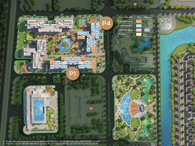 Chung cư Vinhomes Ocean Park - Mặt bằng phân khu The Pavilion