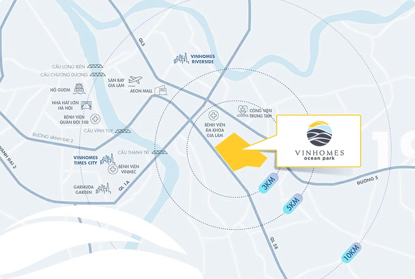 vị trí Vinhomes ocean parrk