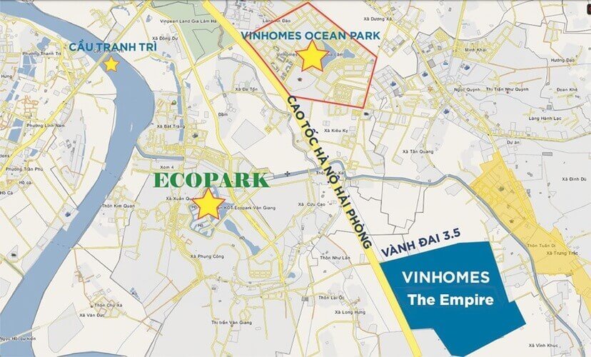 Vinhomes The Empire Hưng Yên - Vị trí Vinhomes The Empire Vinhomes The Empire Hưng Yên - Vị trí Vinhomes The Empire
