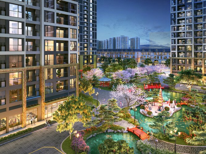 The Zenpark Vinhomes Ocean Park - Tiện ích vườn Nhật - Tầm view tòa chung cư R1.02