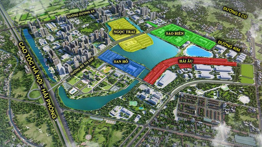 Gần kề biệt thự Vinhomes Ocean Park là biển hồ nhân tạo và các đại tiện ích đẳng cấp