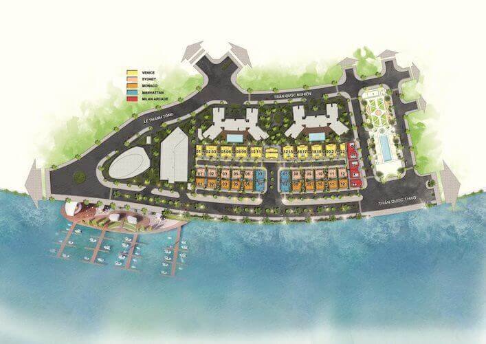 Mặt bằng khu biệt thự dự án Doji Quảng Ninh The Sapphire Mansions