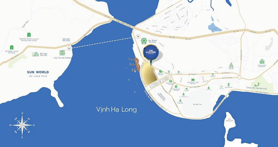 Dự án Doji Quảng Ninh toạ lạc tại vị trí đắc địa