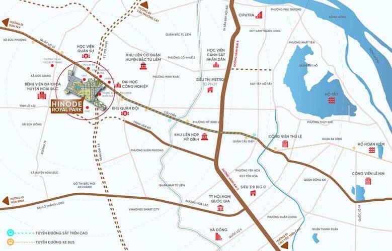 Vị trí, liên kết vùng dự án Hinode Royal Park Hoài Đức Vị trí, liên kết vùng dự án Hinode Royal Park Hoài Đức