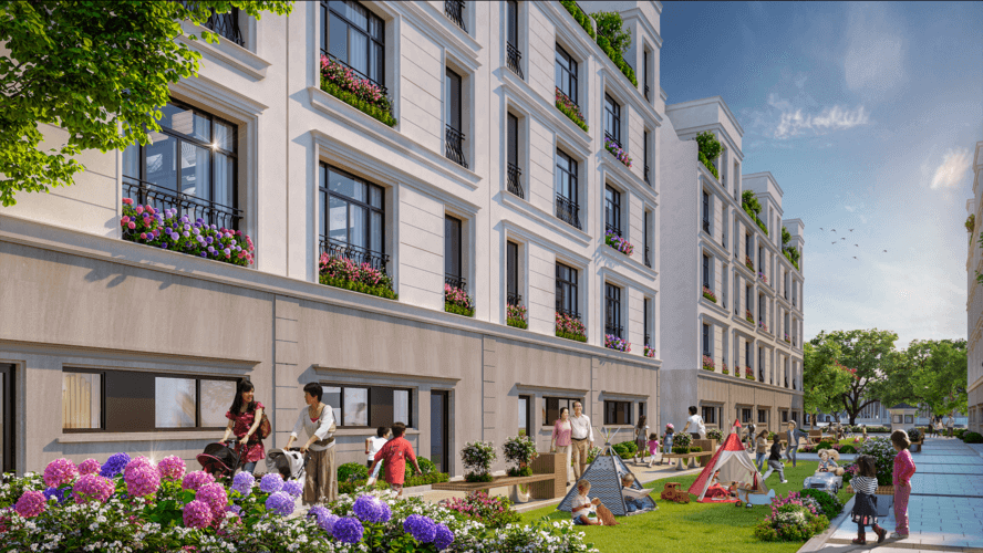 Shophouse Hinode Royal Park - 2 lối vào riêng biệt góp phần tạo nên giá trị các căn shophouse Thịnh Vượng