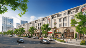 Shophouse Hinode Royal Park - Shophouse Thịnh Vượng sở hữu vỉa hè và bãi đỗ xe lên tới 14m
