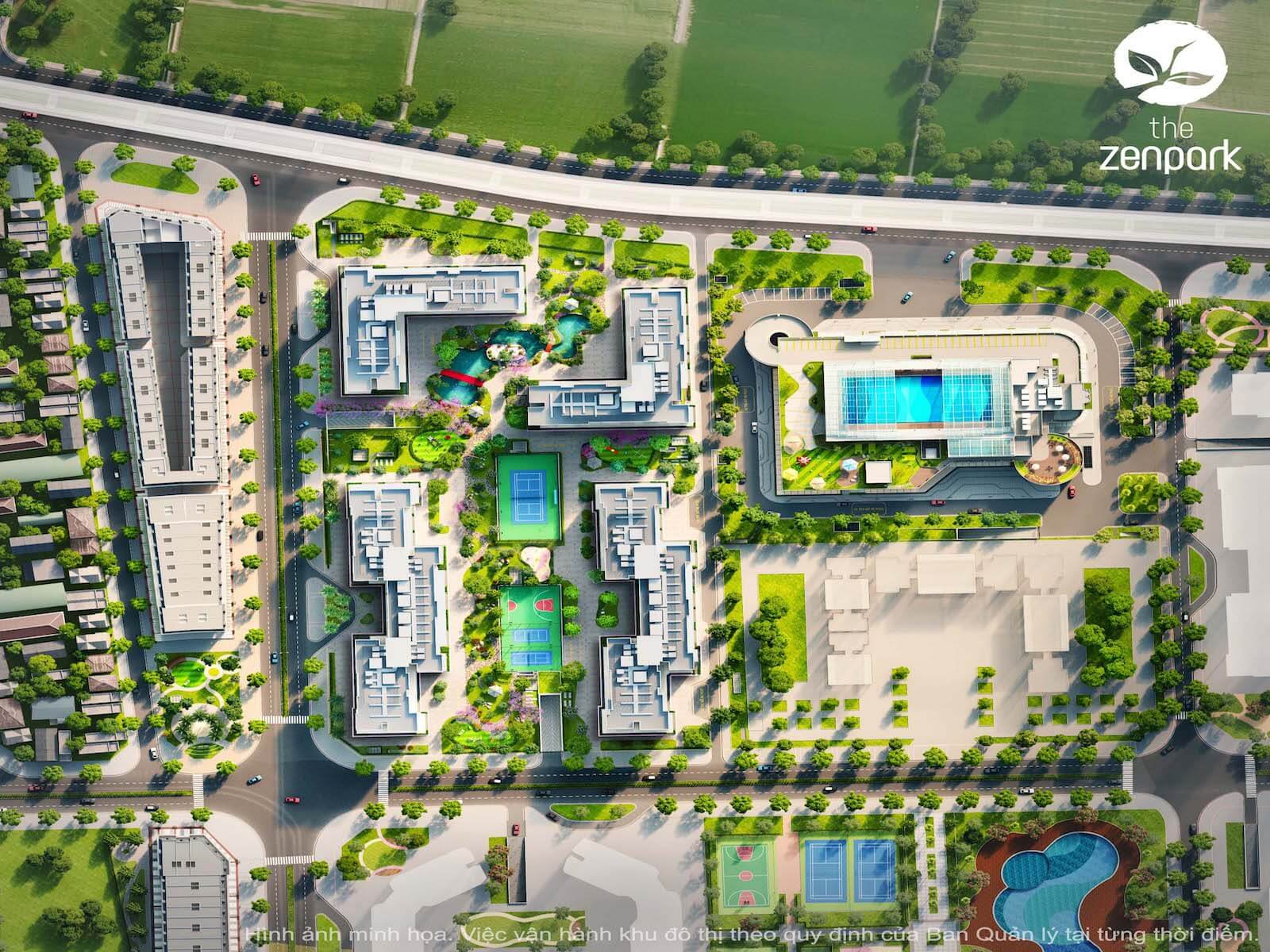 Tiện ích Vinhomes Ocean Park - Vinhomes Ocean Park quy hoạch mảng xanh rộng lớn