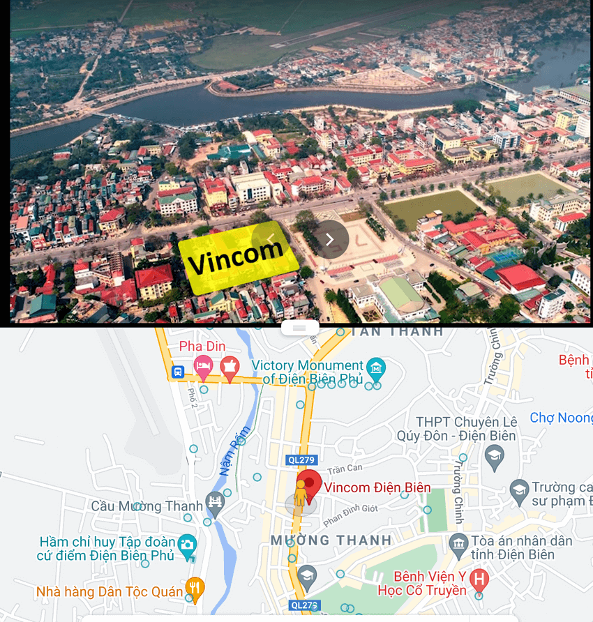 vị trí vincom shophouse điện biên