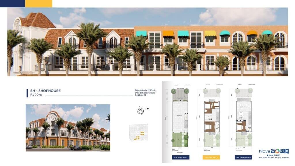 Ocean Residence Novaworld Phan Thiết - Mặt bằng shophouse