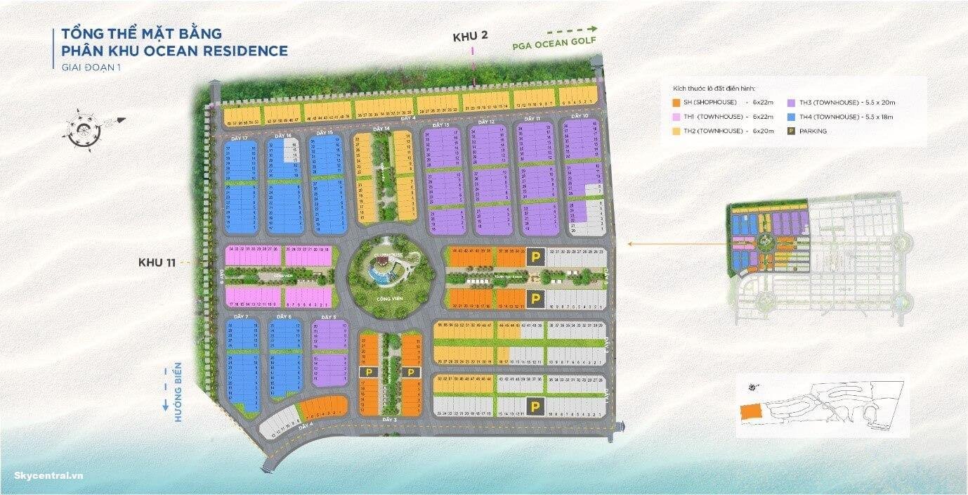 Ocean Residence Novaworld Phan Thiết - Mặt bằng tổng quan dự án