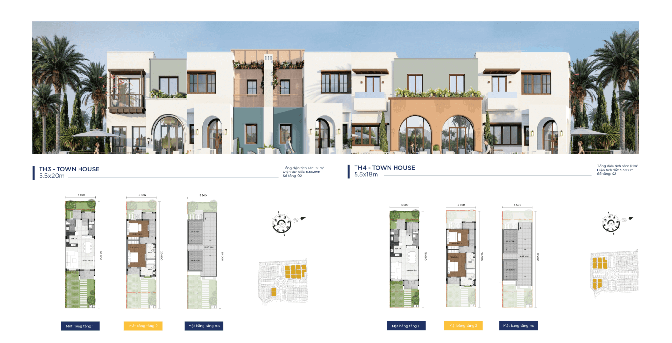 Ocean Residence Novaworld Phan Thiết - Mặt bằng Townhouse
