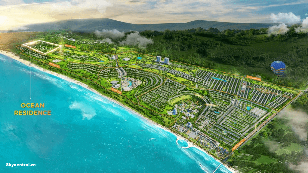 Ocean Residence Novaworld Phan Thiết - Vị trí phân khu