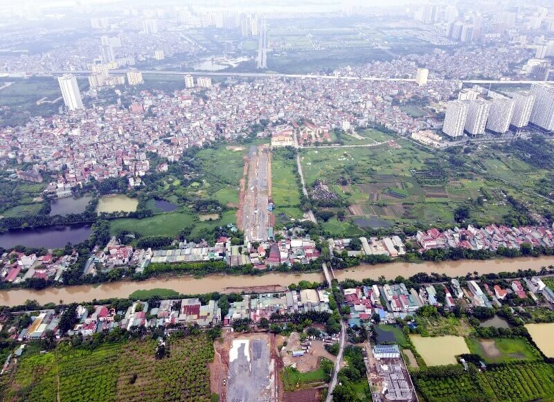 Đại lộ Tây Thăng Long - Đoạn 2 đại lộ đang được triển khai thi công