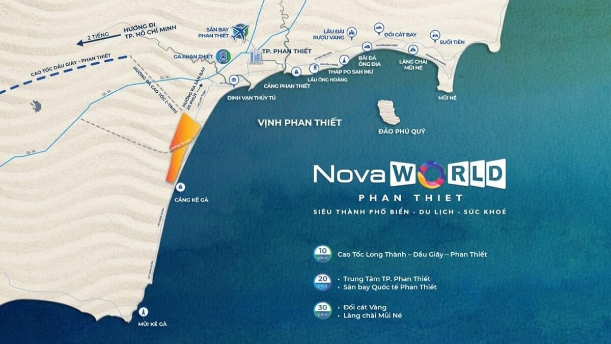 Shophouse Novaworld Phan Thiết - Liên kết vùng thuận tiện của dự án Novaworld Phan Thiết