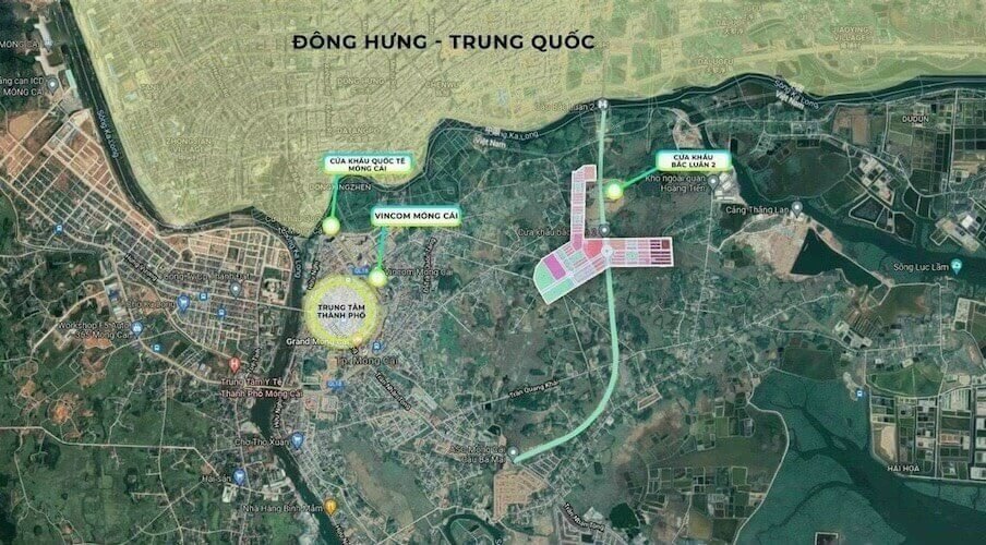 Vị trí dự án Vinhomes Móng Cái Vị trí dự án Vinhomes Móng Cái