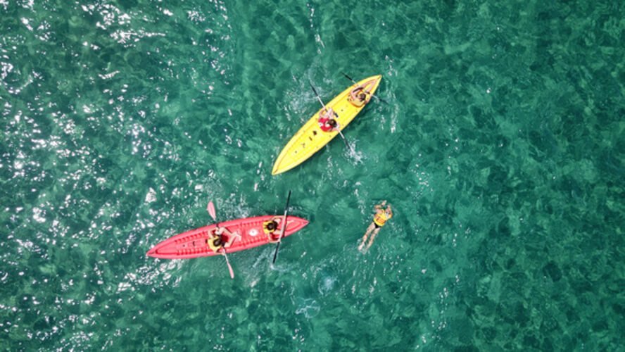 Hoạt động giải trí trên mặt biển của dự án Hòn Thơm Paradise Island. 