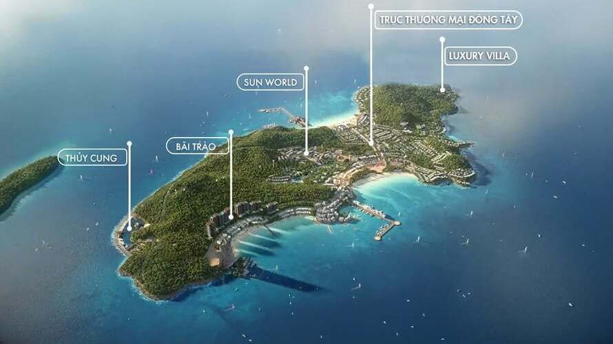 Hòn Thơm Paradise Island - Phối cảnh tổng quan dự án.