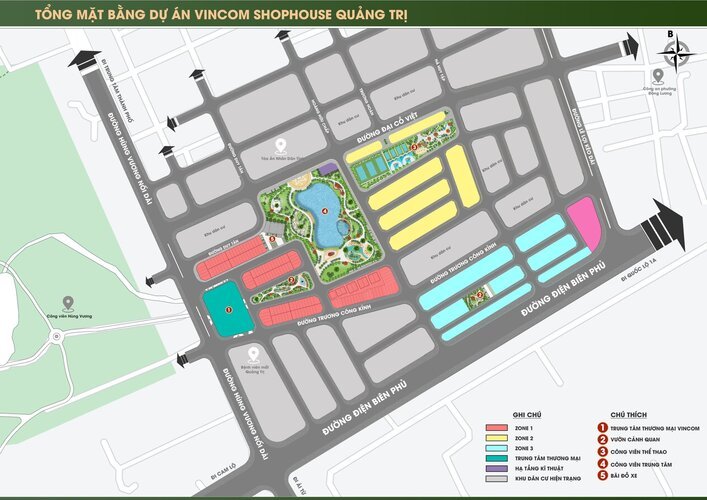 Bất động sản Quảng Trị - Mặt bằng Vincom Shophouse Đông Hà, Quảng Trị
