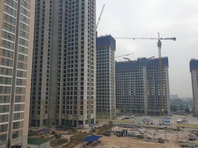 Tiến độ toà TK1 dự án chung cư Vinhomes Smart City