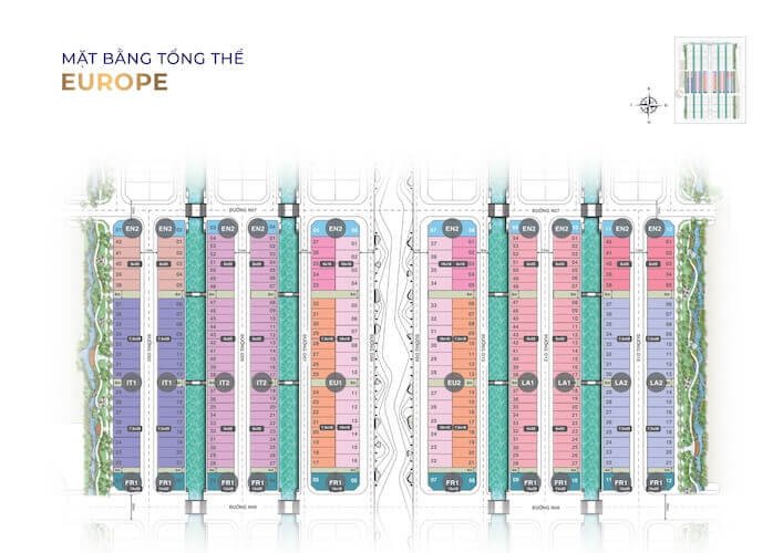 Mặt bằng khu Europe Canal District Merry Land Quy Nhơn