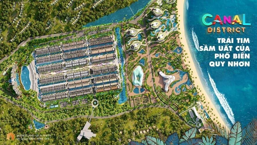 Canal District là phân khu đầu tiên được mở bán tại dự án Merry Land Quy Nhơn
