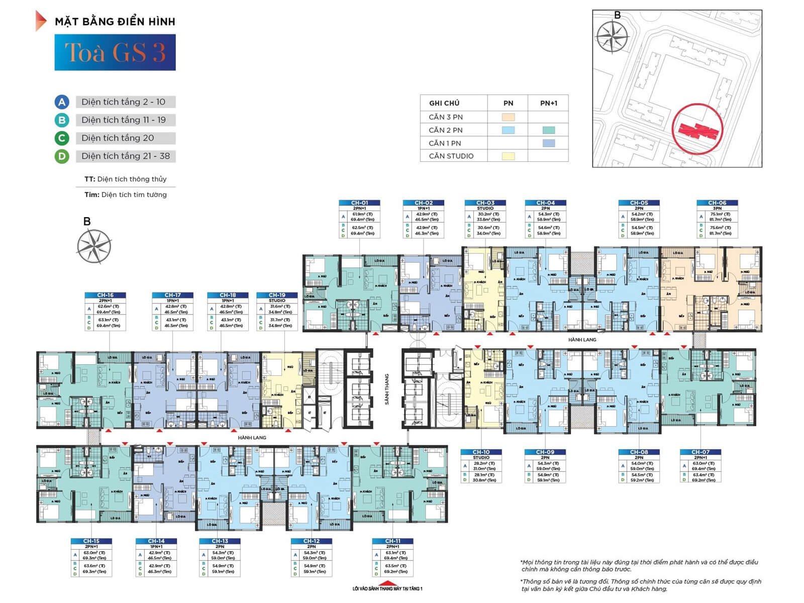 Miami Vinhomes Smart City - Mặt bằng GS3