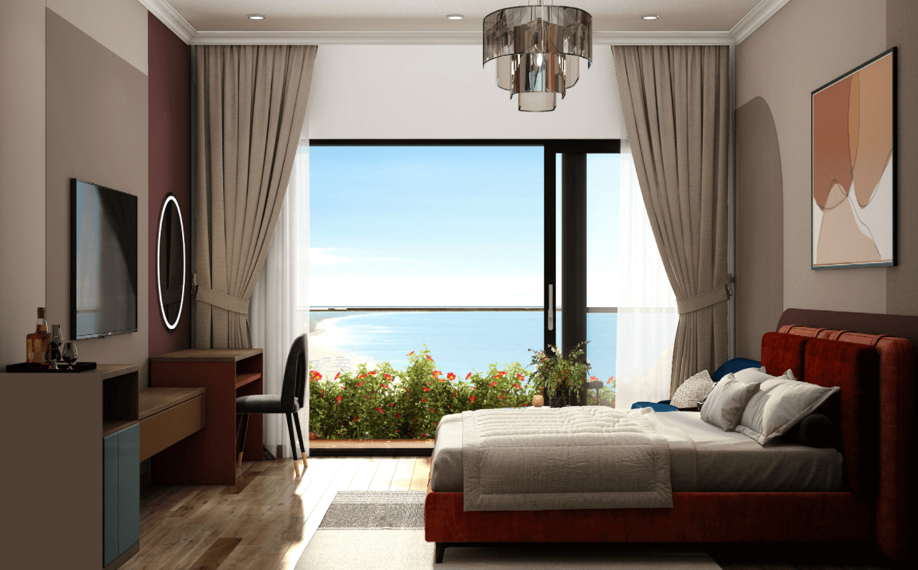 Flamingo Thanh Hóa - Sở hữu vị thế 3 mặt giáp biển, các căn hộ tại Ibiza Party Resort đều có tầm nhìn hướng biển.