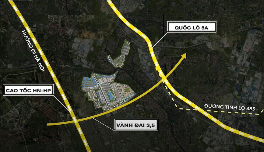 Dự án Vinhomes Đại An nằm trung tâm kết nối khu vực nhờ nhiều tuyến đường huyết mạch bao quanh.