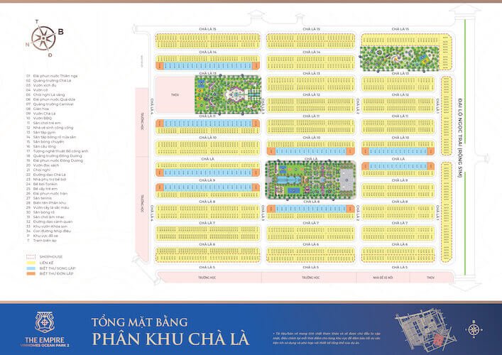 Phân khu Chà Là dự án Vinhomes The Empire sở hữu tới hơn 1800 căn thấp tầng
