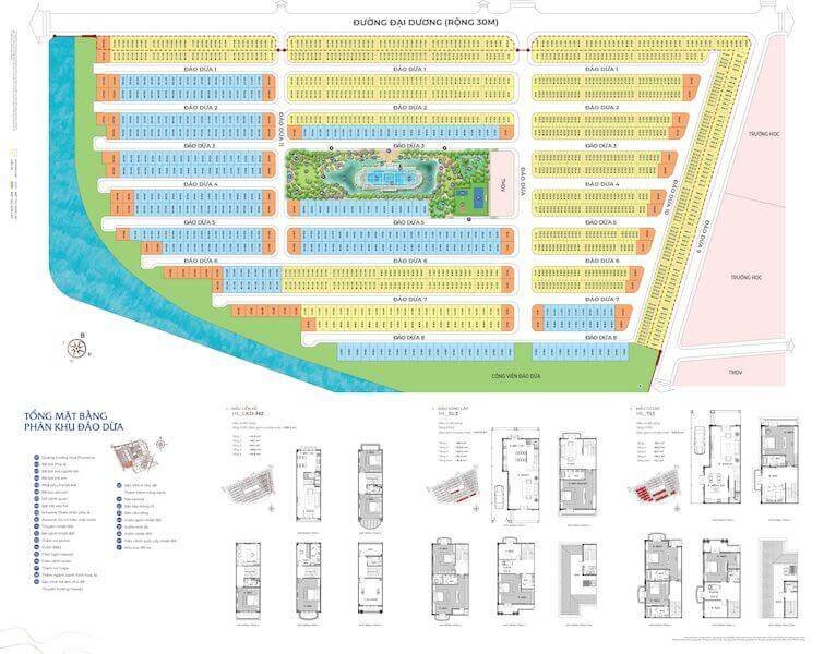 Mặt bằng phân khu Đảo Dừa Vin Hưng Yên