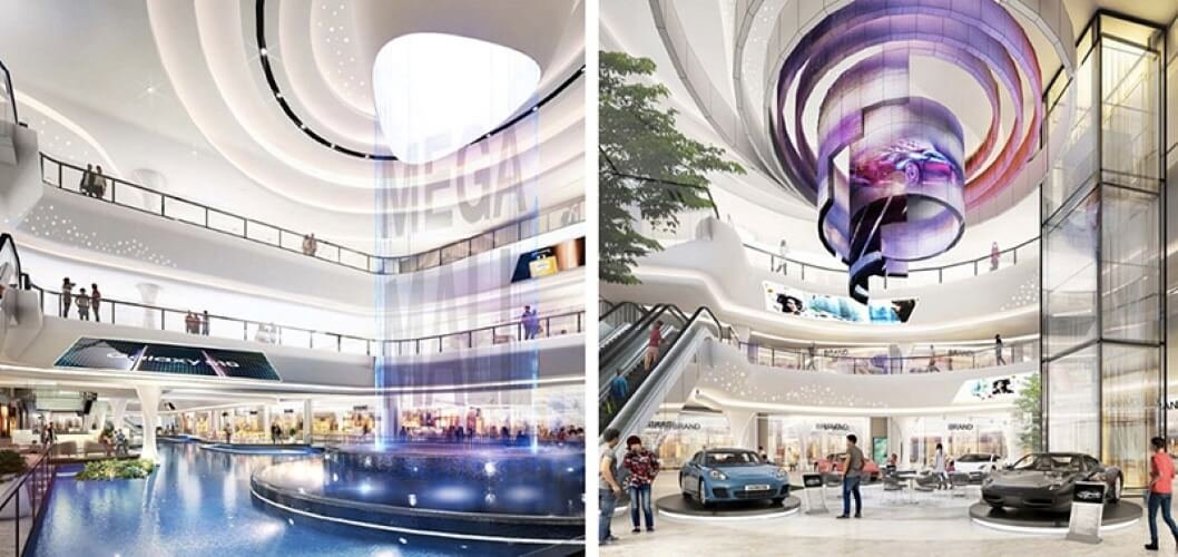 Vincom Mega Mall Smart City - Thác nước công nghệ 360 độ độc đáo Vincom Mega Mall Smart City - Thác nước công nghệ 360 độ độc đáo